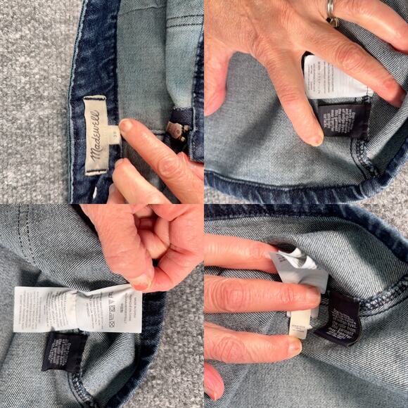 Madewell Denim Mini Skirt H2336 Size 30 (10) Cotton/Elastane Zip Front Pockets - Picture 7 of 7